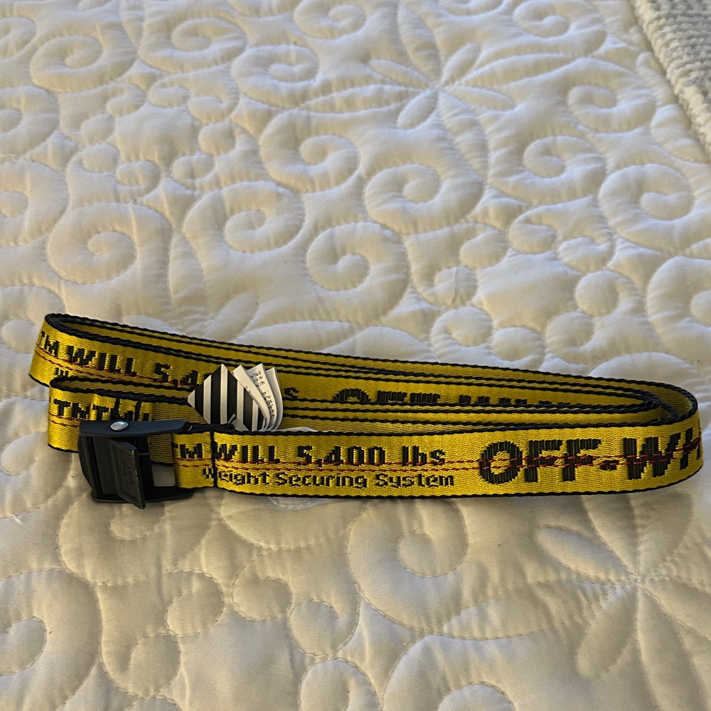 Off-White Black And Yellow Belt